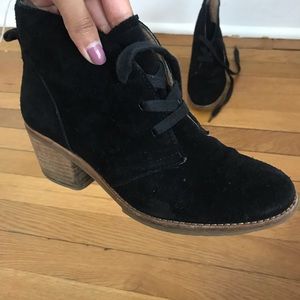 Black Suede Casio Tie Booties